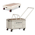 Rotating Foldable Storage Cart – Heavy-Duty Mobile Organizer with 4 Silent Wheels,