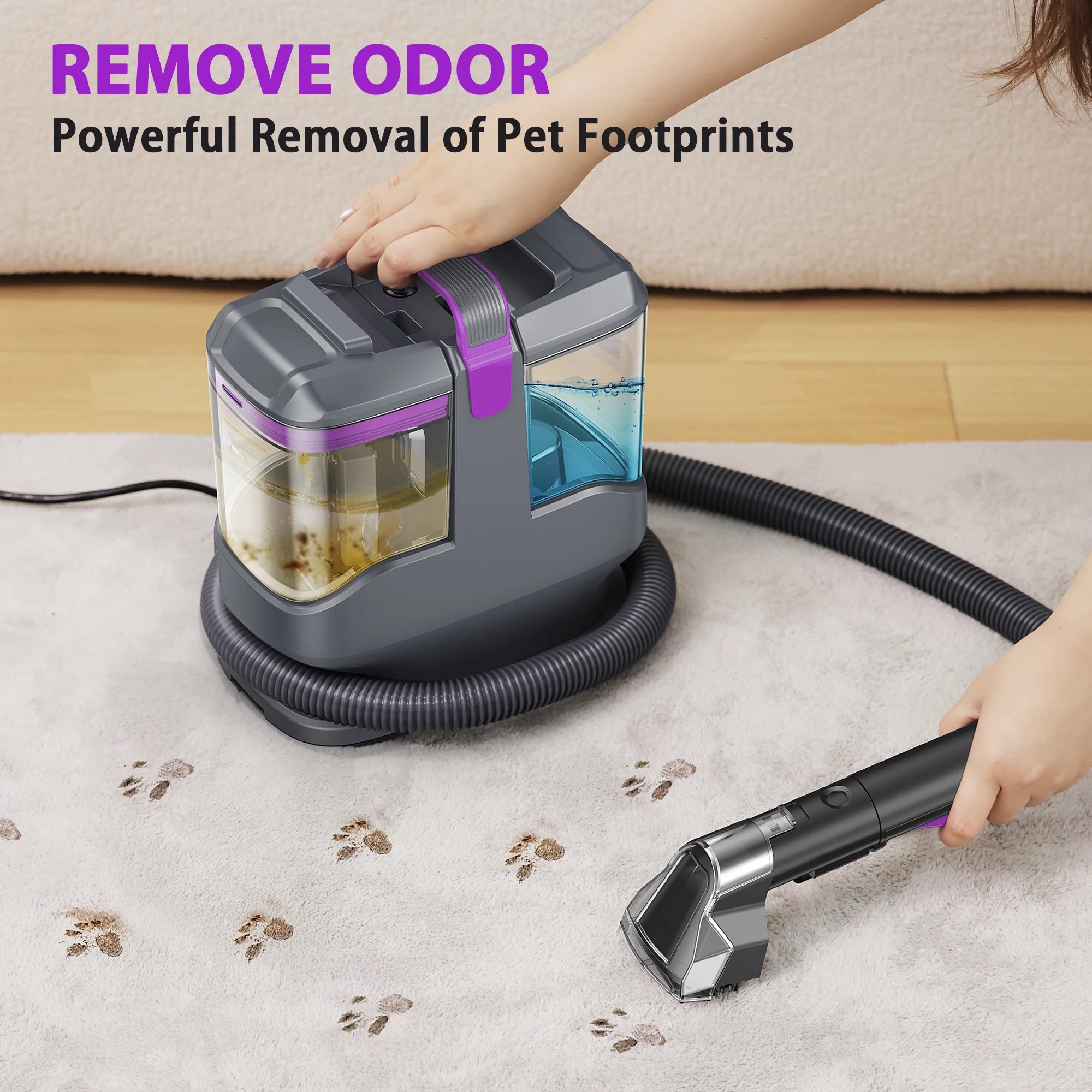 Portable Carpet & Upholstery Spot  Cleaner Machine 13.5ft Corded for Carpet, Sofa, Car Seat