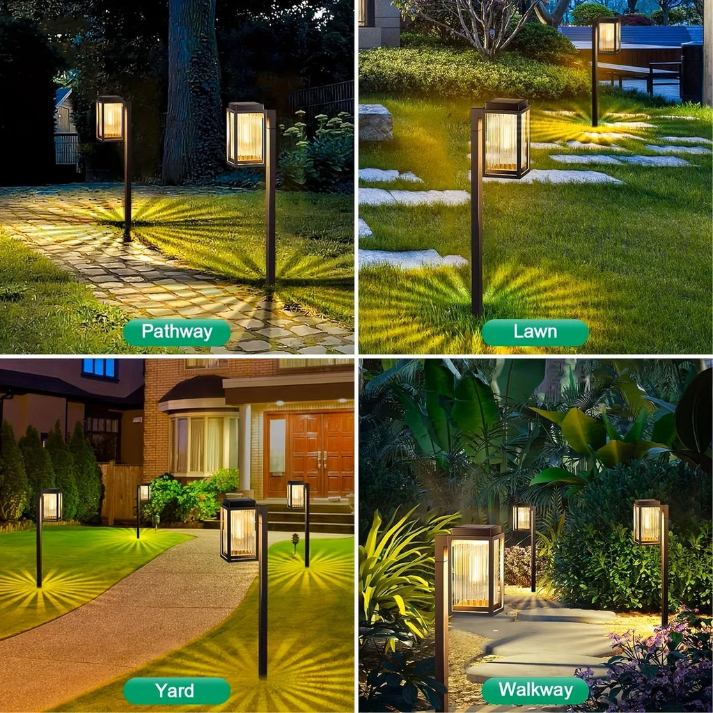 2/6 Pack Solar Pathway Garden Lights  Waterproof Landscape