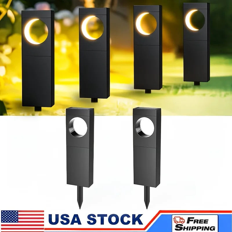 Solar Pathway Outdoor waterproof  Lights Bright Moon Auto On/Off
