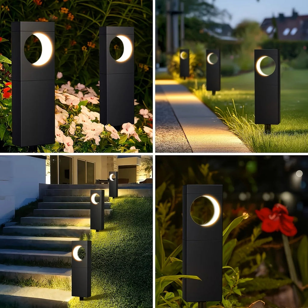 Solar Pathway Outdoor waterproof  Lights Bright Moon Auto On/Off