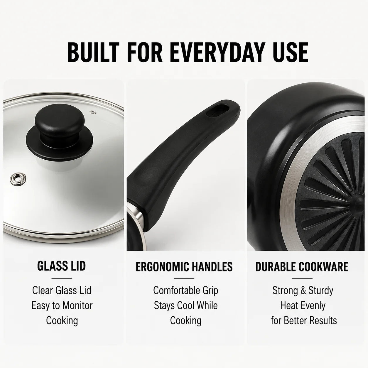 Nonstick Cookware Set,  with Lids, and Utensils