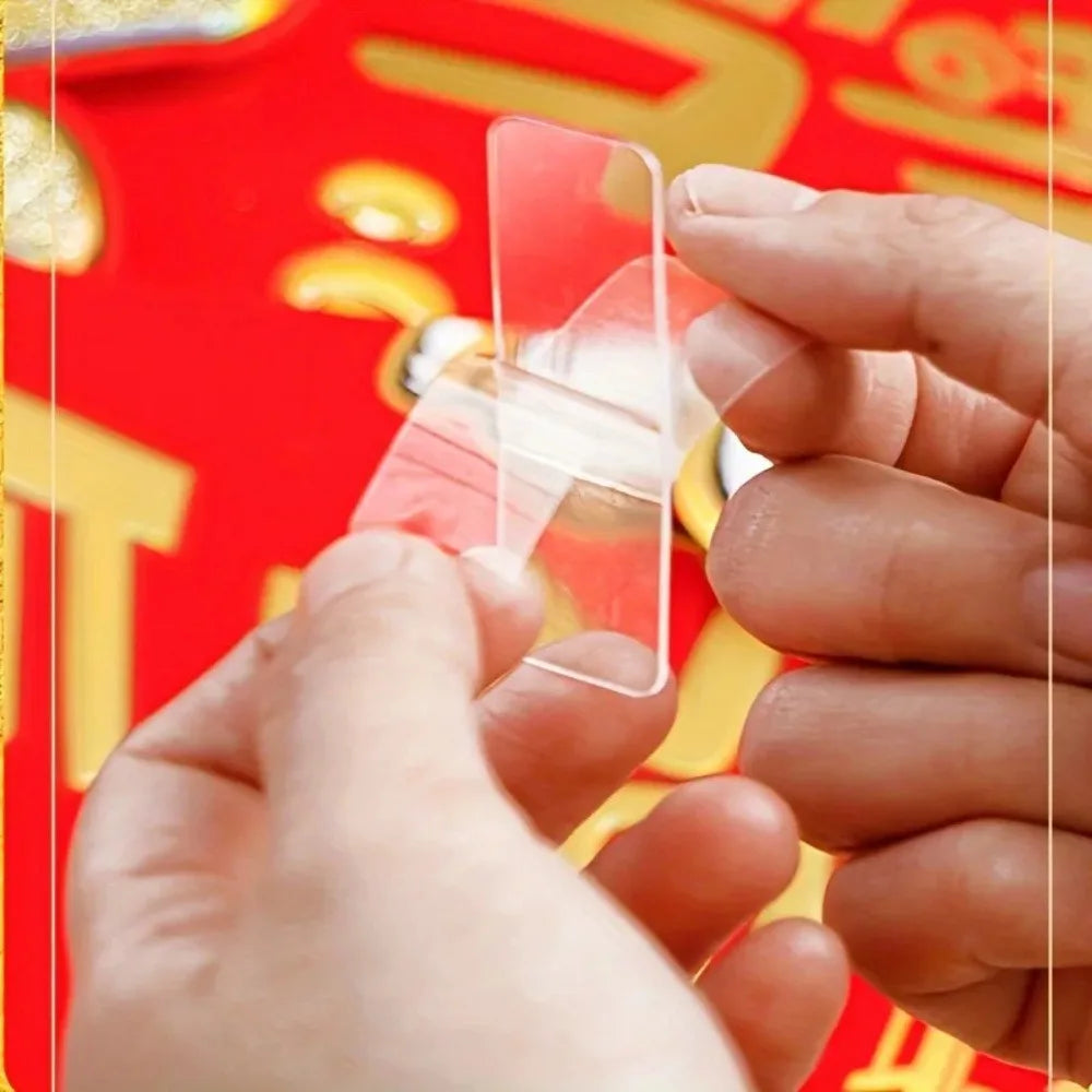 2 Boxes/120 Pieces of Transparent Double-sided Reusable Tape,  Without Residue,