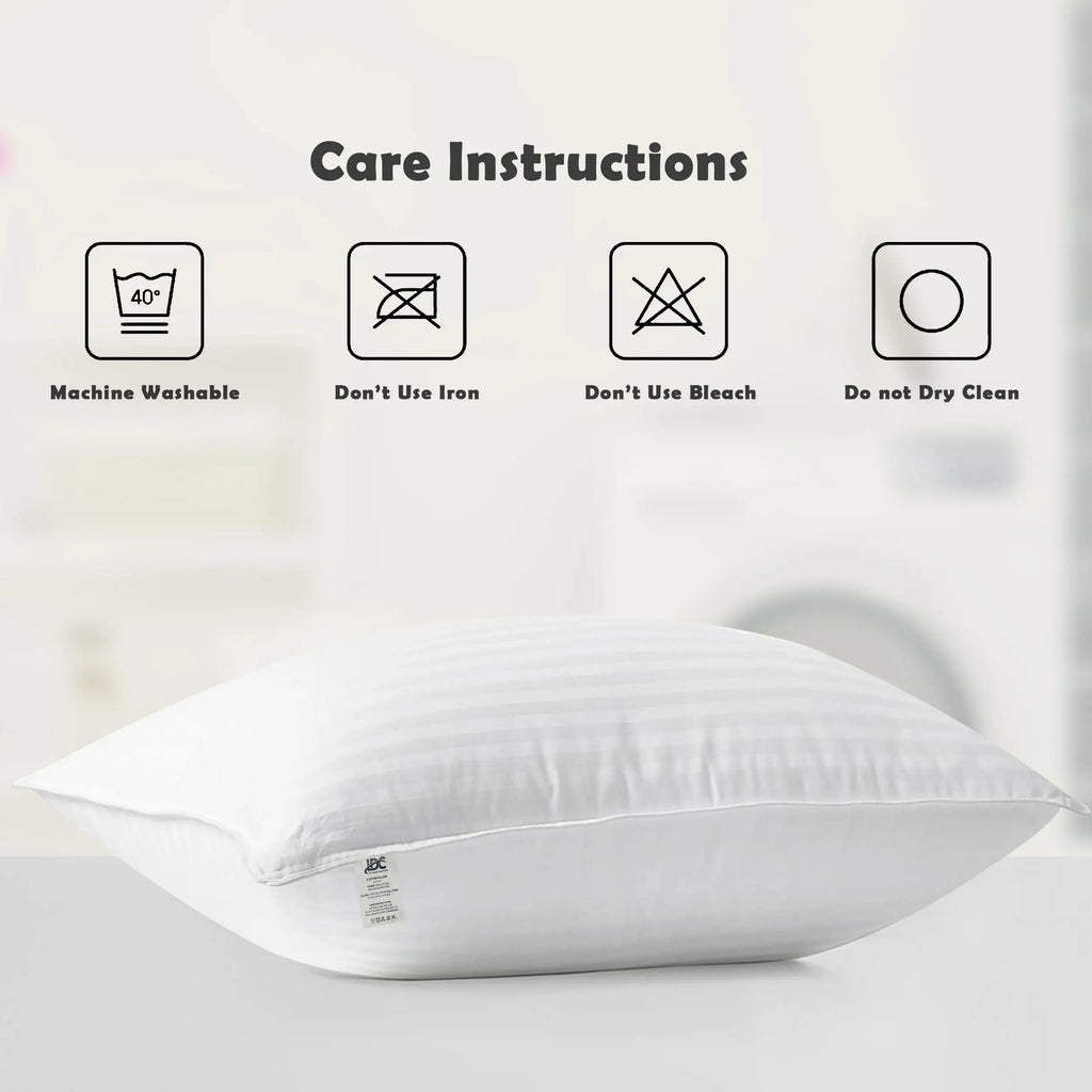 LUX Décor Hotel Stripe Pillows Set of 2 – Down Soft Alternative Bed Pillows