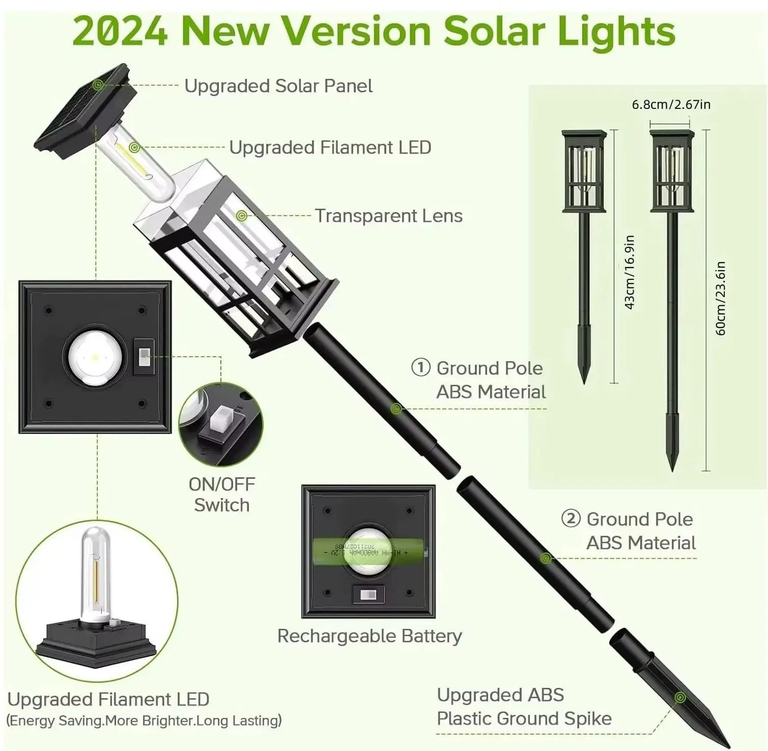 Solar Pathway Light Outdoor  Lamp Waterproof Landscape
