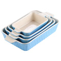 4-Piece Table Baking Dish Set with Ceramic Handle Oven (9"/11"/12"/13.3")