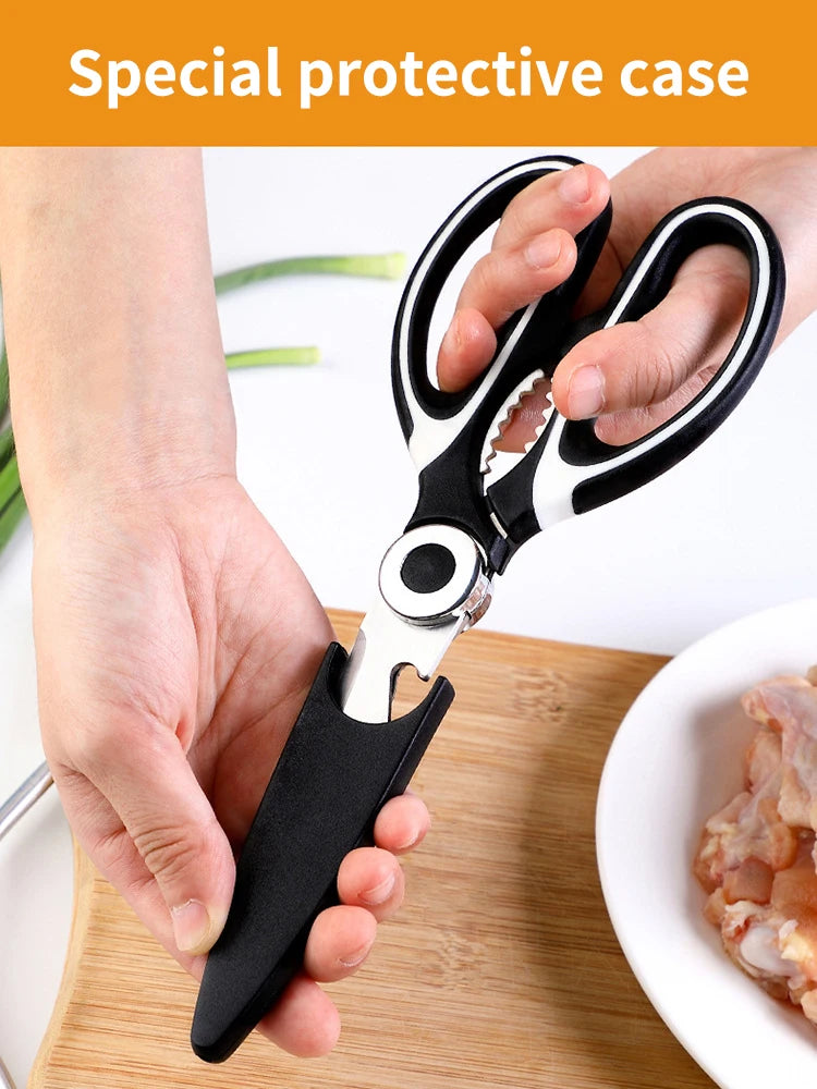 Premium Stainless Steel Kitchen Food Shears Scissors. Multifunction