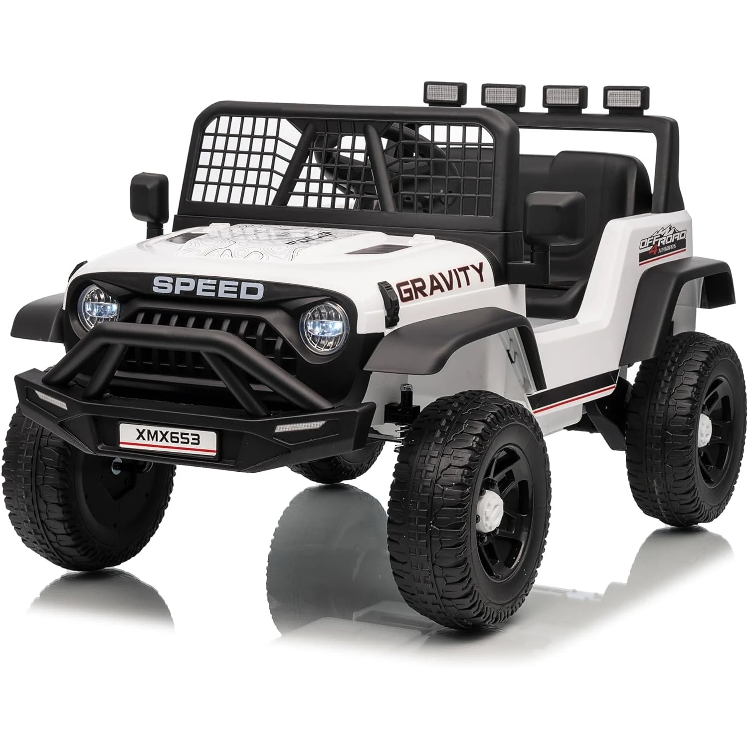 12V Kids Ride On Truck  w/Parent Remote , 3 Speeds, Emergency Braking, LED Lights, Music & Horn Kids