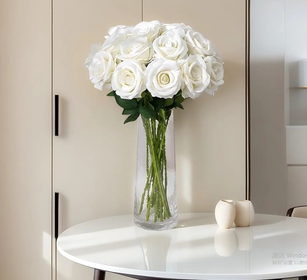 1/5/10/20pcs Artificial  Realistic Fake Rose Flowers