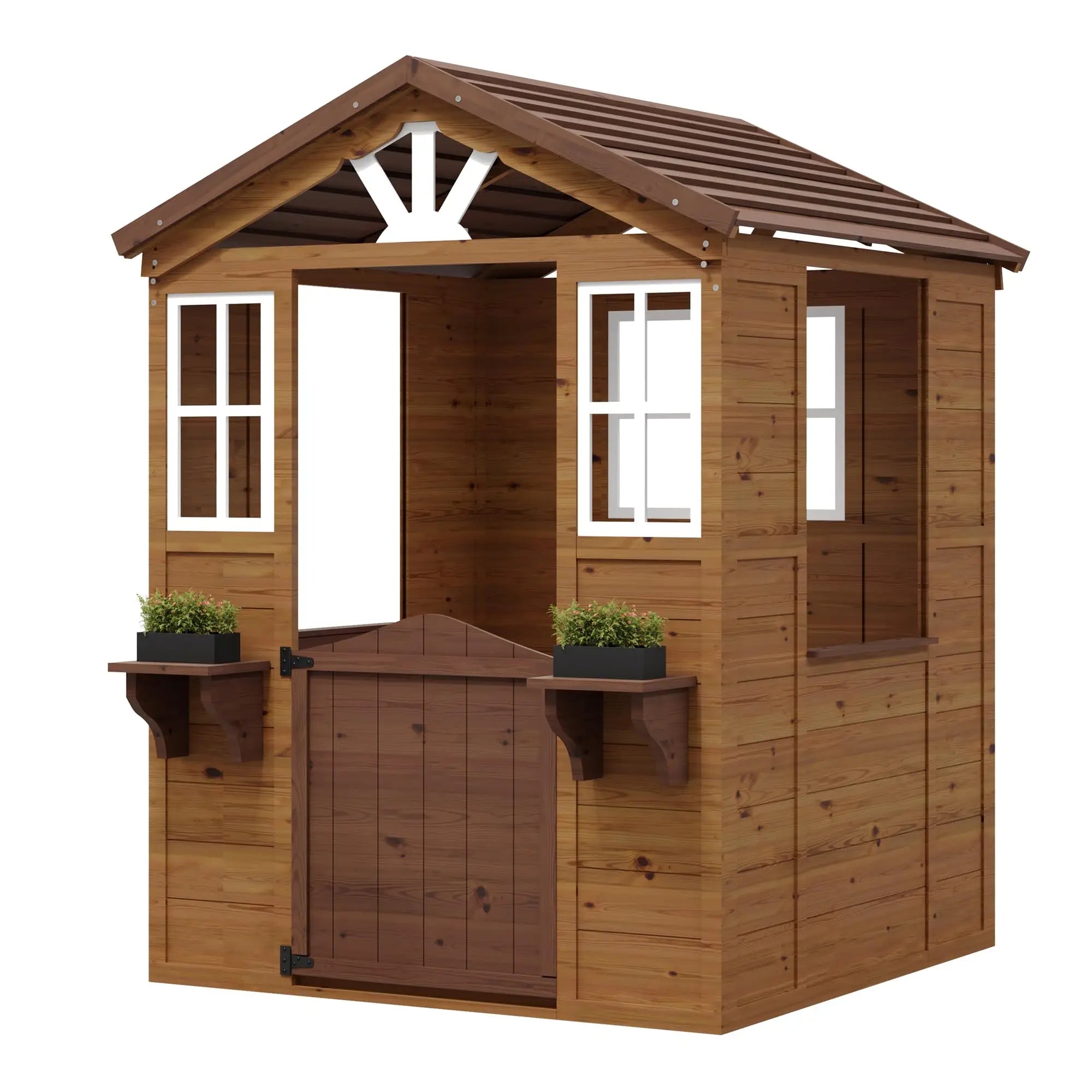 Wooden Play House for Kids,  Outdoor Cottage, Cedar
