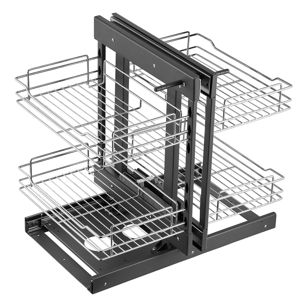 2/3Tier Pull Out Corner Cabinet , Organizer 4 Shelf with Sliding Storage Baskets