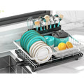 Rustproof Dish Drying Rack with Large 3-Compartment Utensil Holder for Kitchen Sink