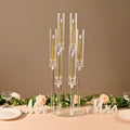 Candlestick Holder 6 Arm Candelabras Clear Taper Candle Holders