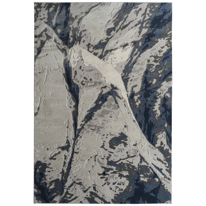 , Abstract, Textured, High-Low Cut Pile 9'3 x 12' Rectangle Area Rug