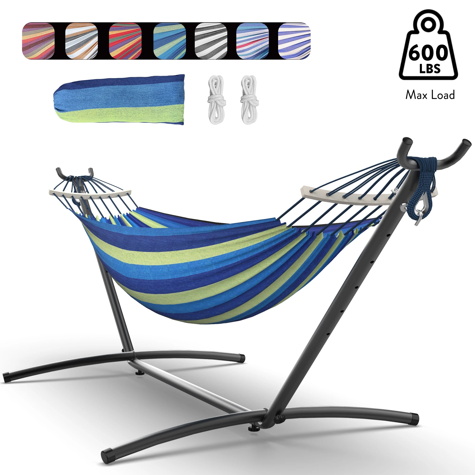 Gyroor portable   Hammock  bed with stand, 600lb Capacity ,with Storage Bag included