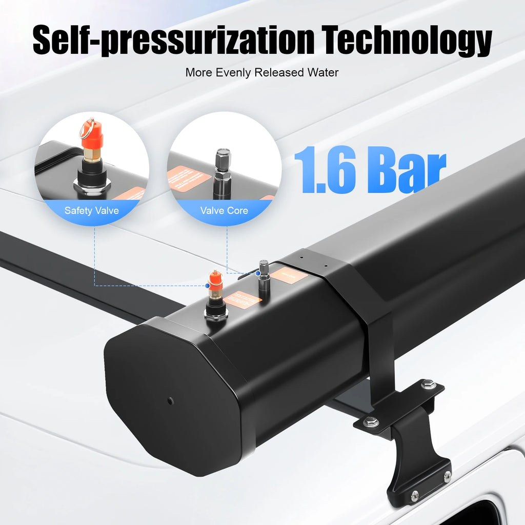 30L Portable Camping, Water Tank Roof Rack Road Shower for Washing
