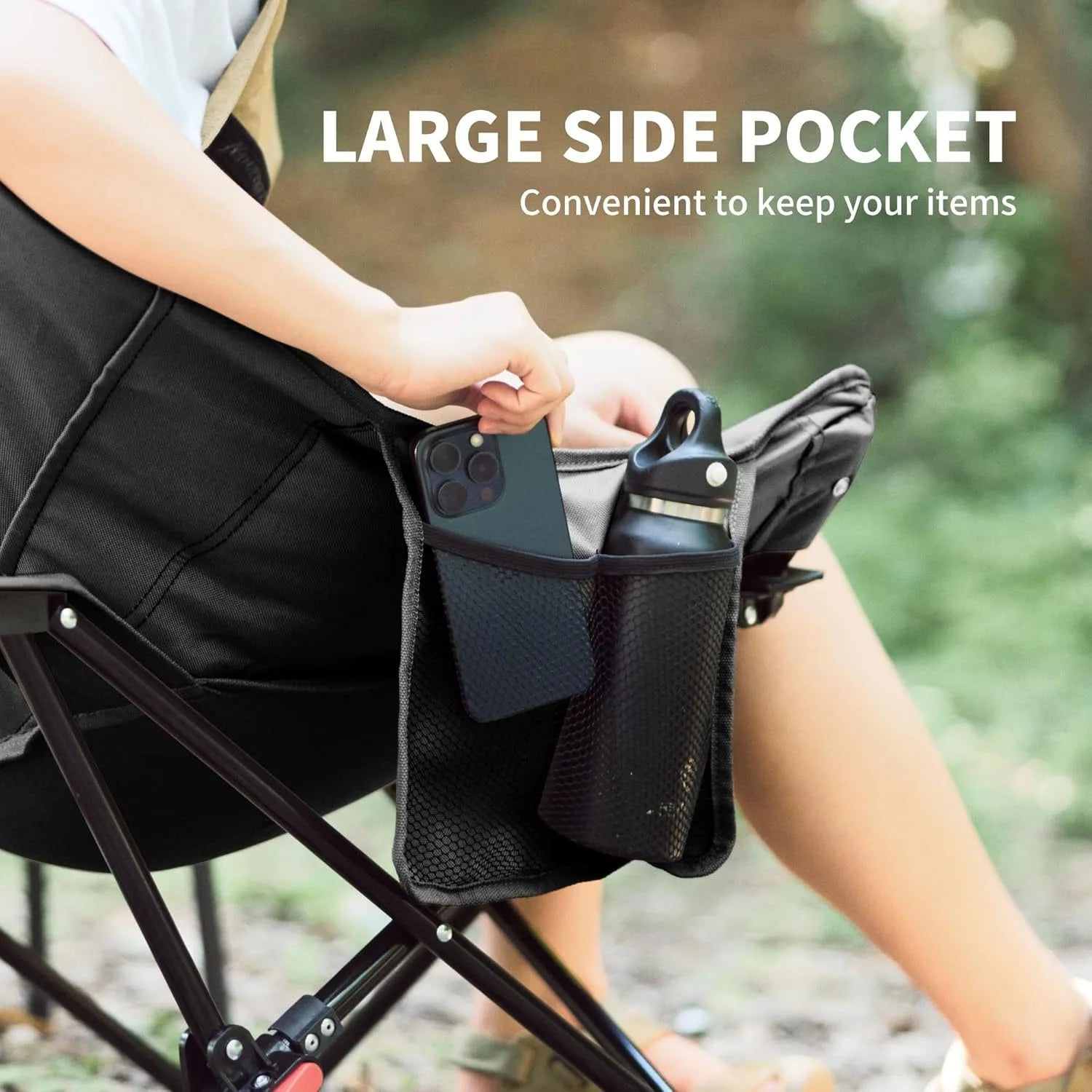 Recliner Outdoor Folding High Back Moon Chair Adjustable 2-Position  Portable