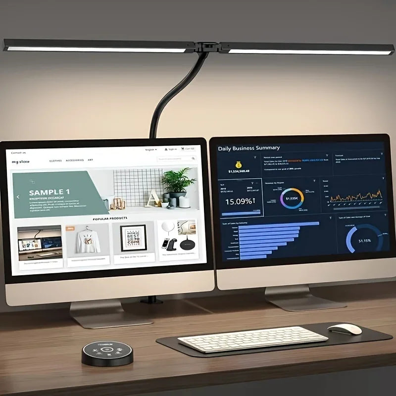 24W  LED Architect Desk Lamp with Clamp, Eye-Care Light, 5 Color Modes & Stepless Dimming