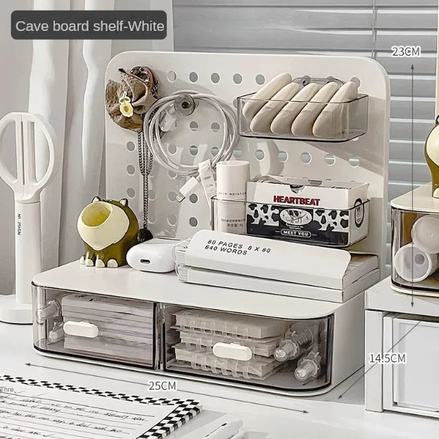 1 Pcs Desktop Pegboard Storage Rack & Organizer