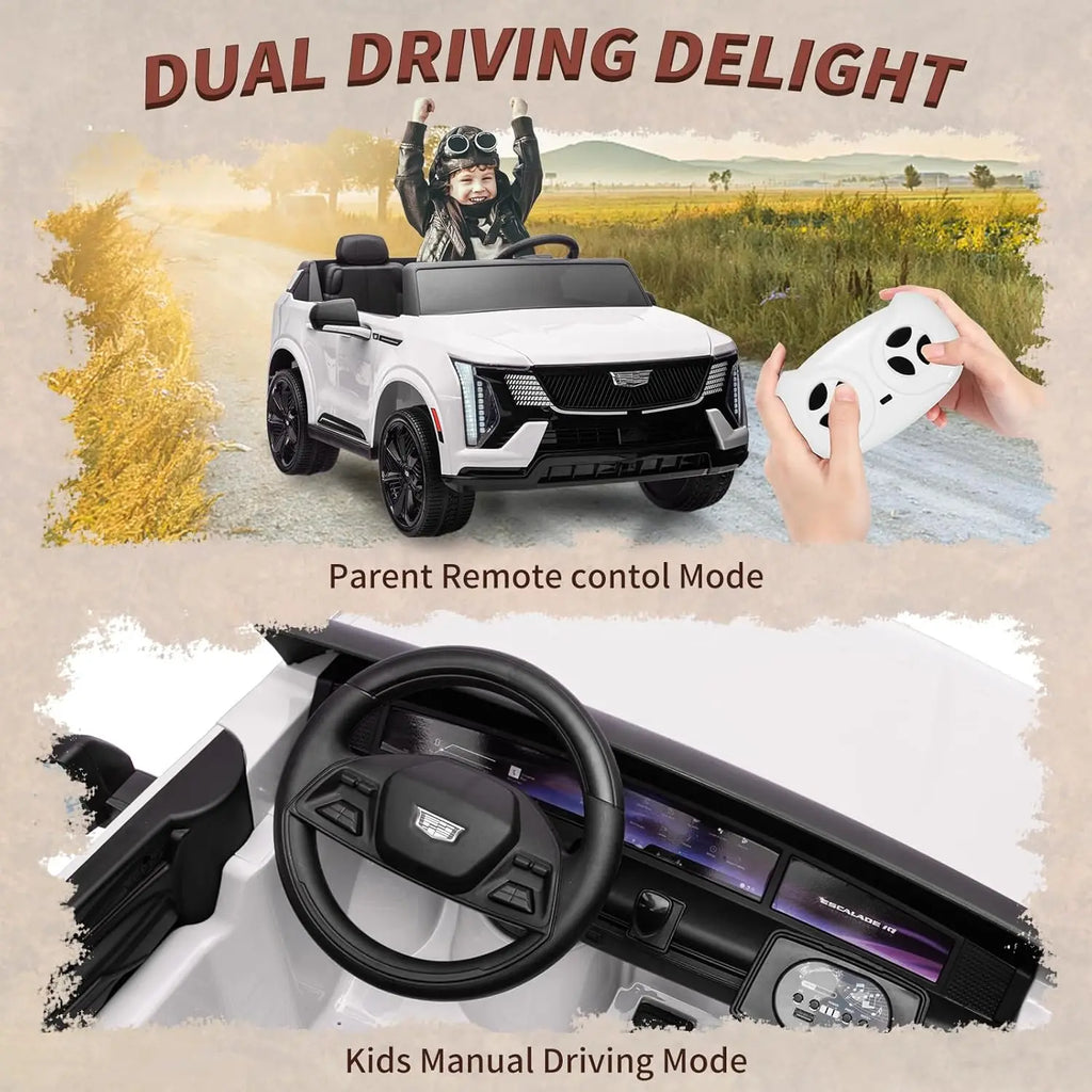 24V Kids Ride on Car Battery- 2-Seater Electric Vehicle w/Remote Control,  4-Wheel Shock Absorbers
