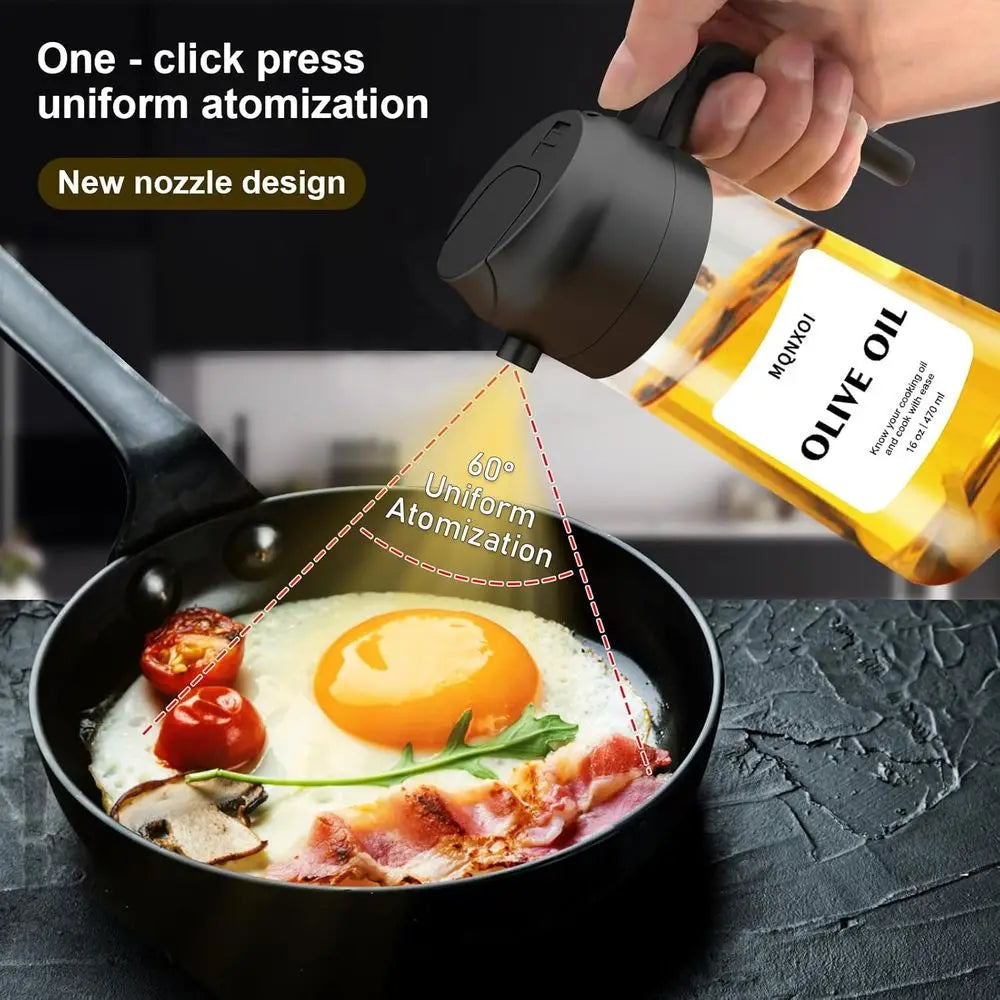 2 in 1 Glass Oil Sprayer & Dispenser, 16oz/