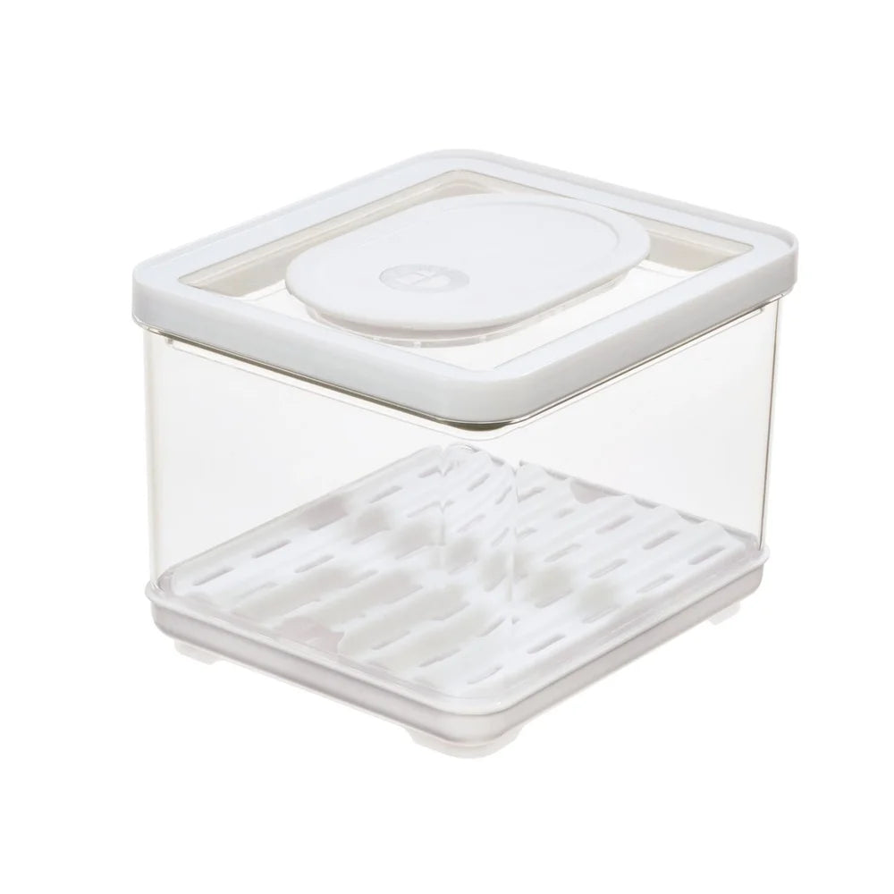 Plastic Produce Storage Bin Airtight Ventilated Container Stackable Dishwasher Safe