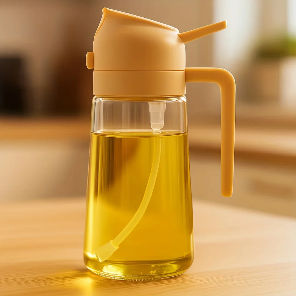 4-Pack Glass Oil Spray Bottles –Drip-Proof,