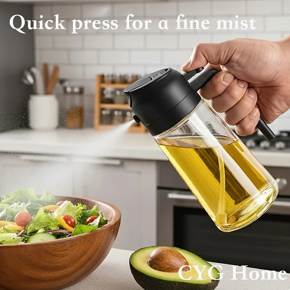 4-Pack Glass Oil Spray Bottles –Drip-Proof,