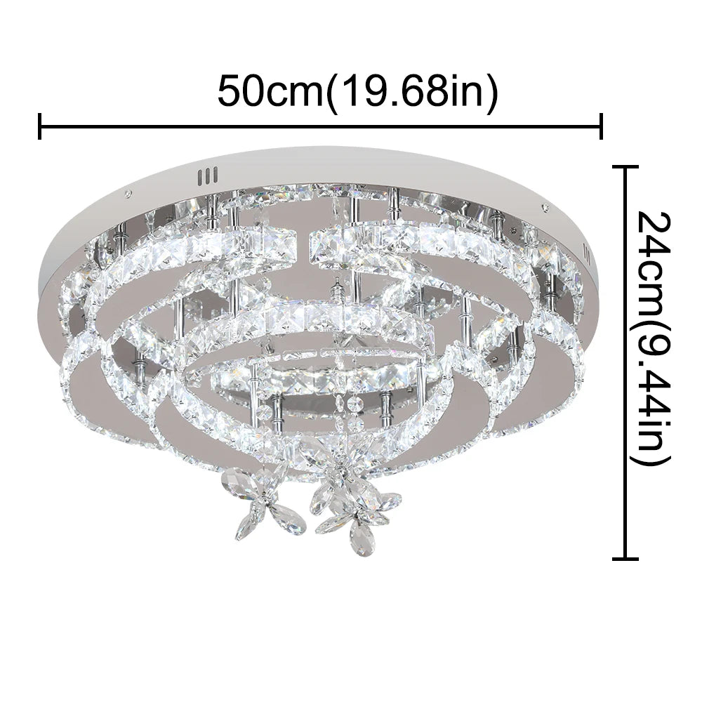 Chandelier Ceiling Lamp   Crystal Led  Pendant Light RC Dimmable Luminaire