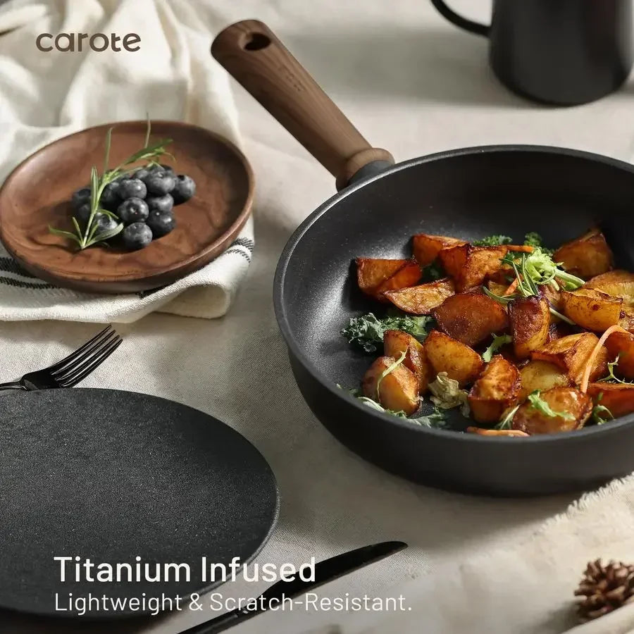 44pcs Nonstick Kitchen Titanium Cookware Sets, Induction Induction