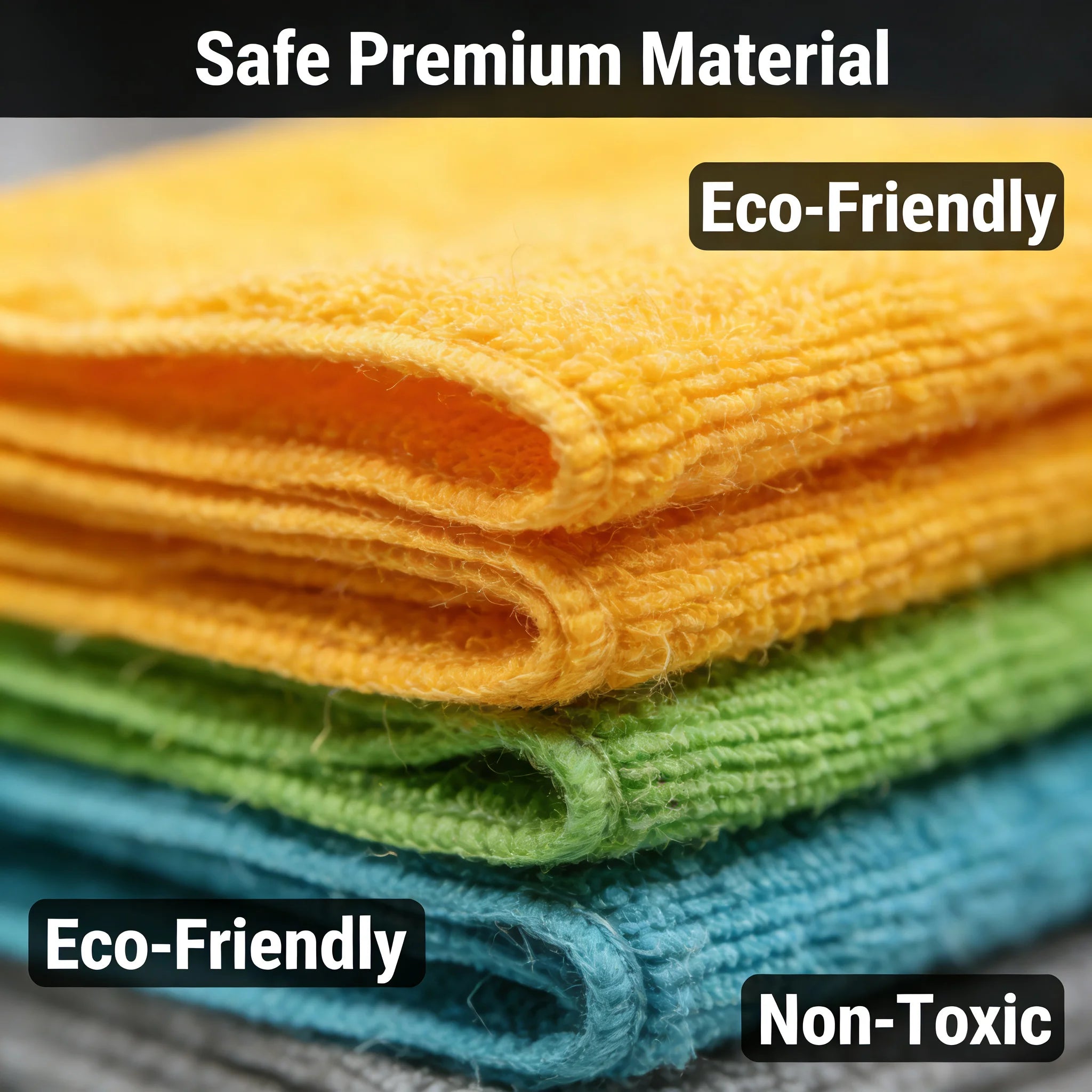 10 Pack Microfiber Cleaning Cloths Lint-Free Reusable Absorbent Towels