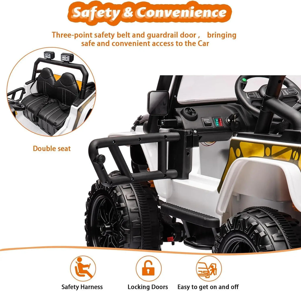 24V 2 Seater Ride Electric Truck with Remote Control w/ 4-Wheel Suspension