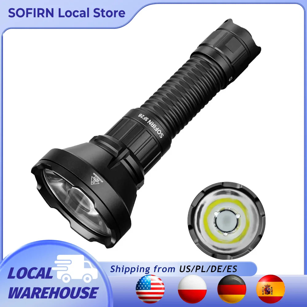Tactical Flashlight Type-C Rechargeable Portable Powerful  Camping EDC Flashlight