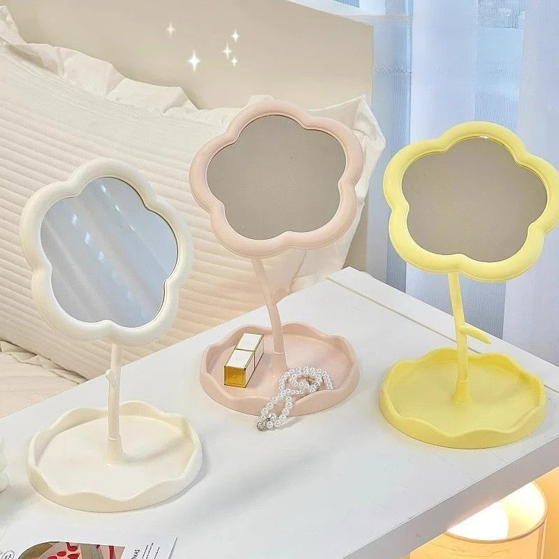 Makeup Dressing Mirror, Floral Pattern,