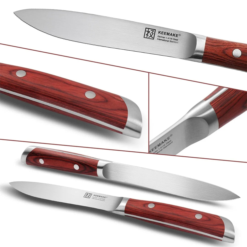 4PCS Steak Stainless Steel Knives Set 5.5 Inch  Ultra Sharp  Meat Cutting Knives
