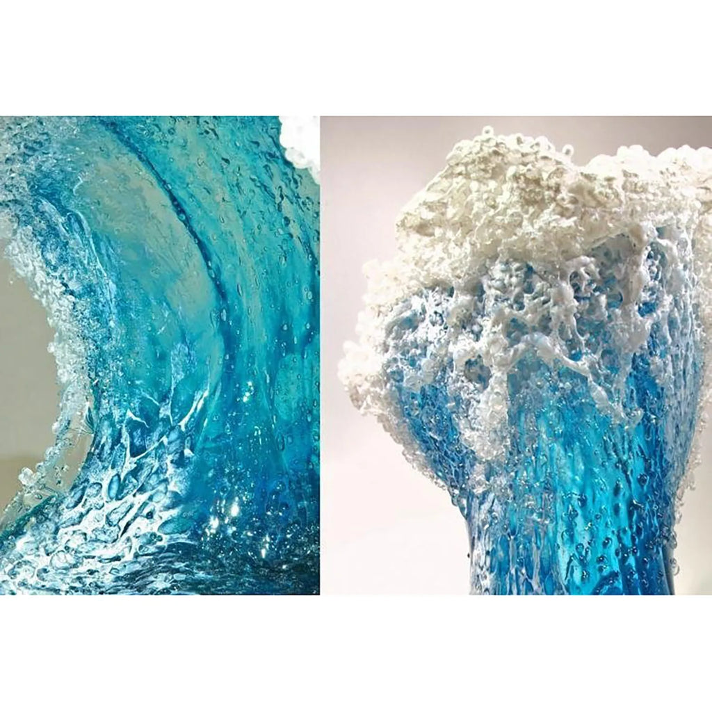 Sea Wave Resin Blue Vase,