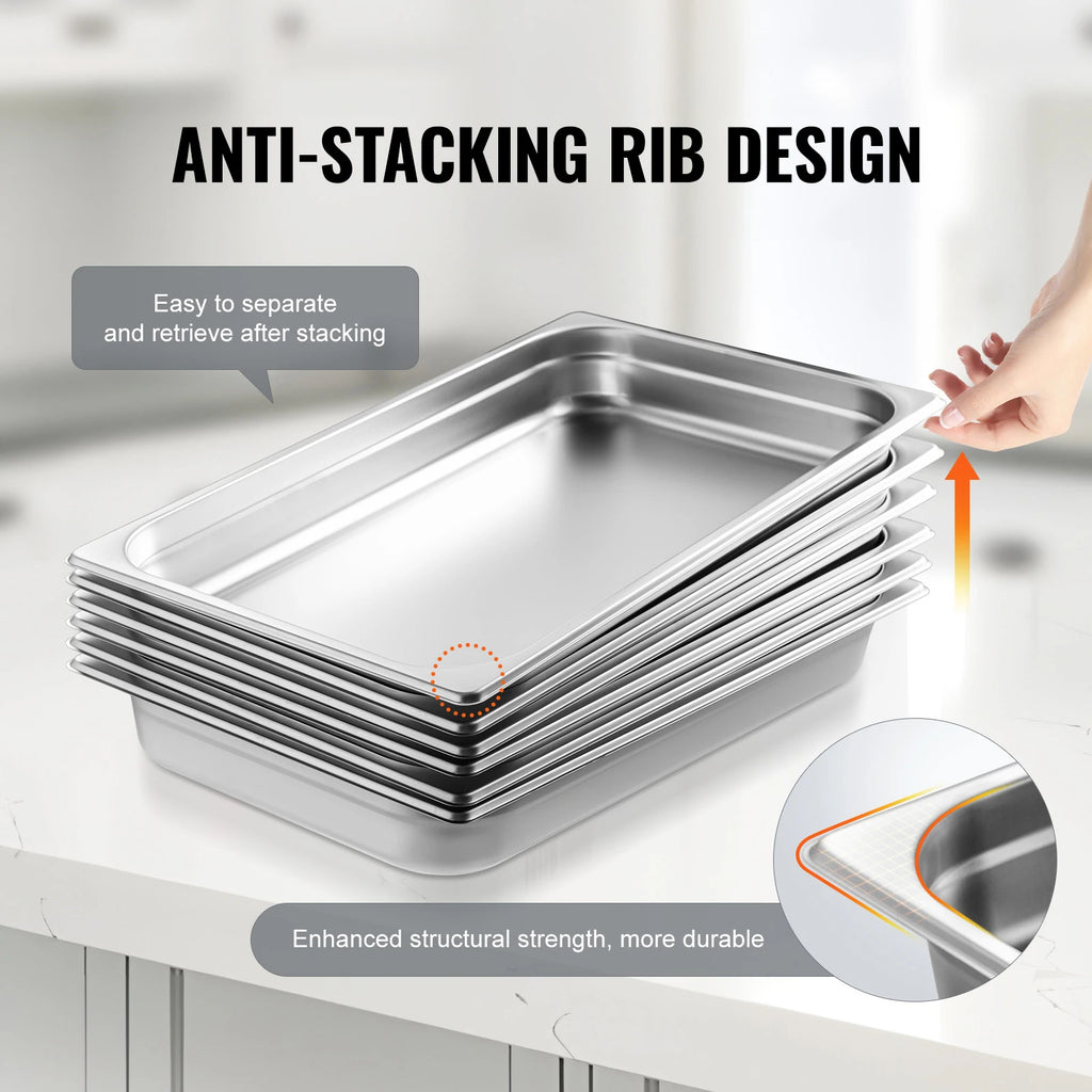 Buffet Chafing Dishes 8.5L20L  Stainless Steel Steam Table Pans &  Food  Trays