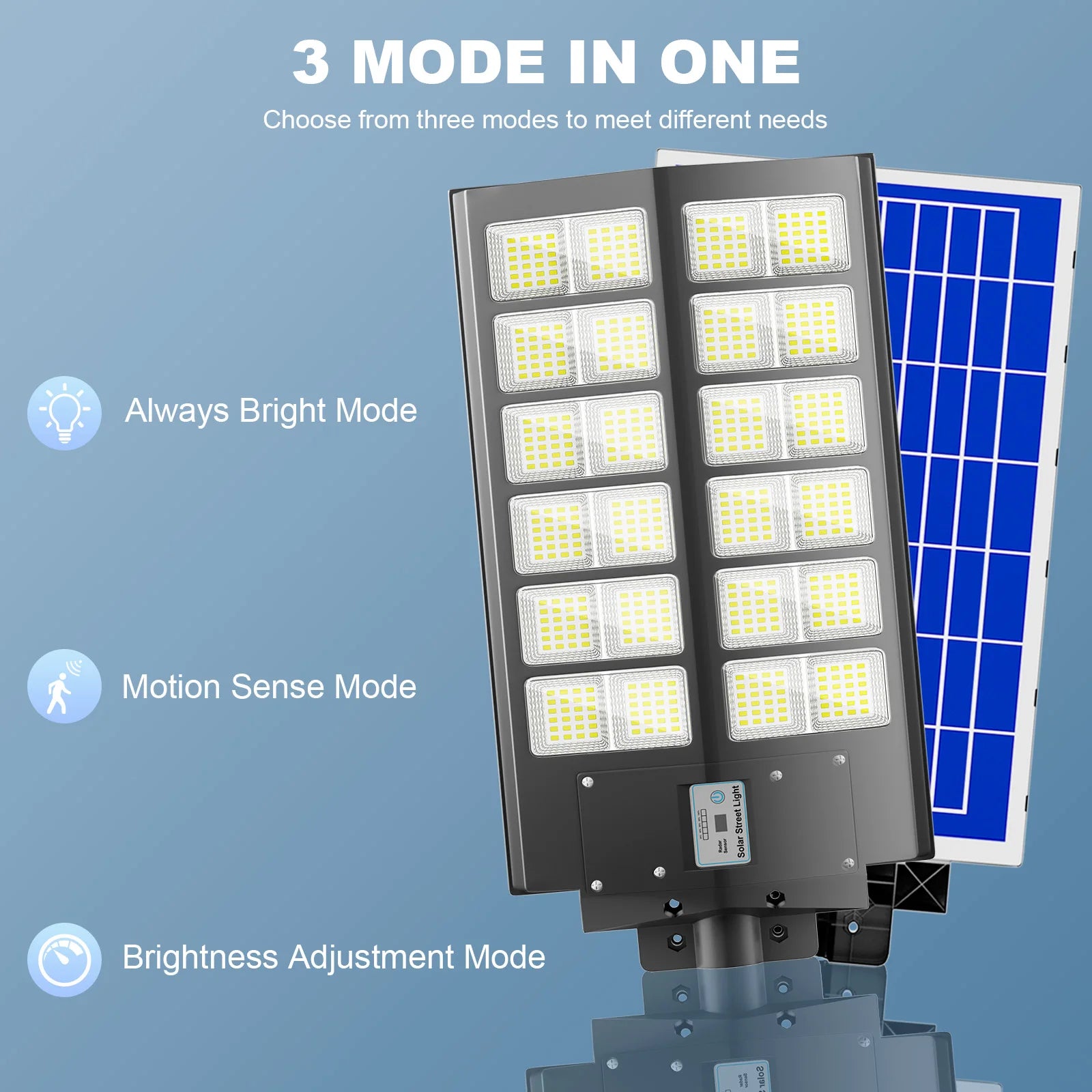6000-watt waterproof solar street lights. with Dusk-to-Dawn auto on & off Motion Sensor