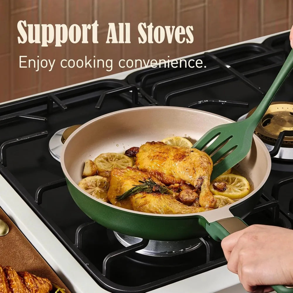 , 31pcs Non Stick Cookware Set,  Induction Compatible, Non-Toxic