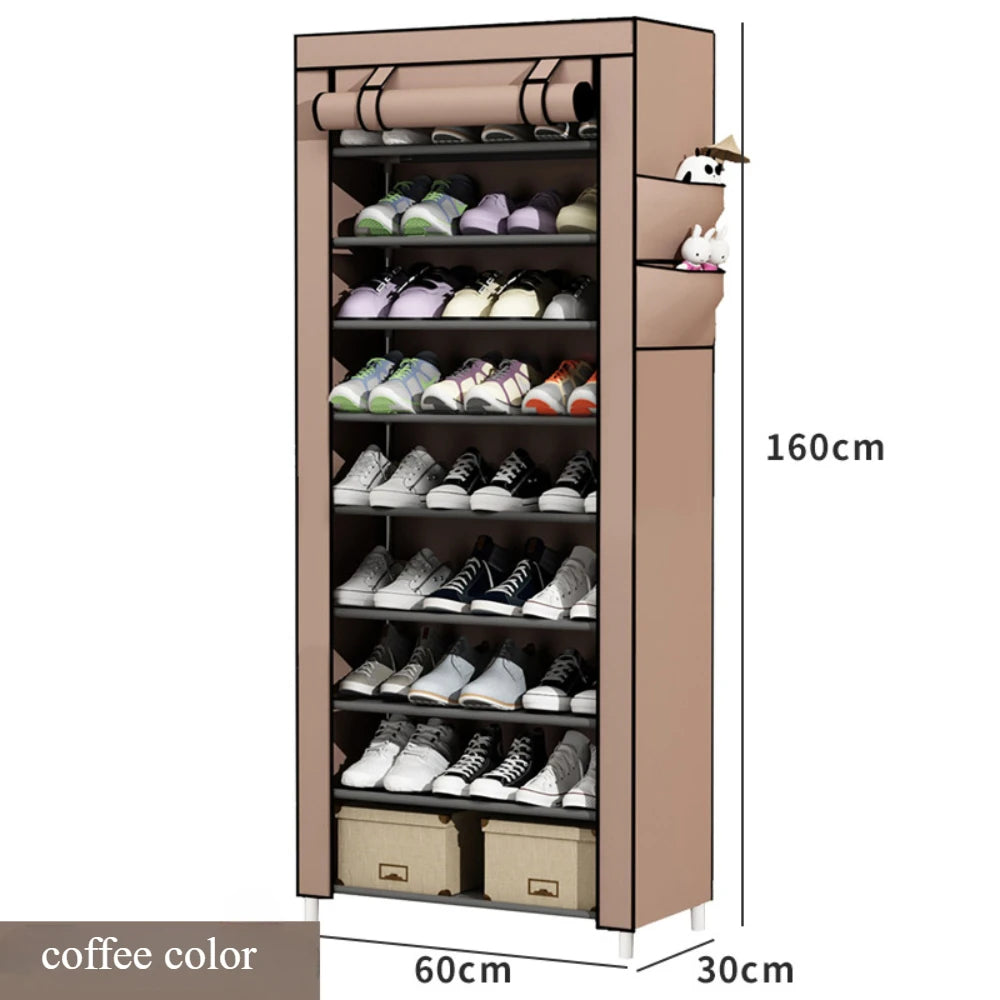 Shoes Organizer Rack Multilayer Dustproof  Storage Space-saving