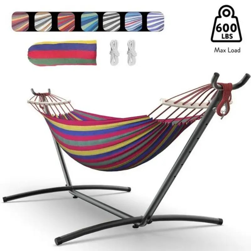 Gyroor portable   Hammock  bed with stand, 600lb Capacity ,with Storage Bag included