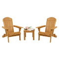 Set of 2 Adirondack Outdoor folding Patio Deck Wood Lounge Chair