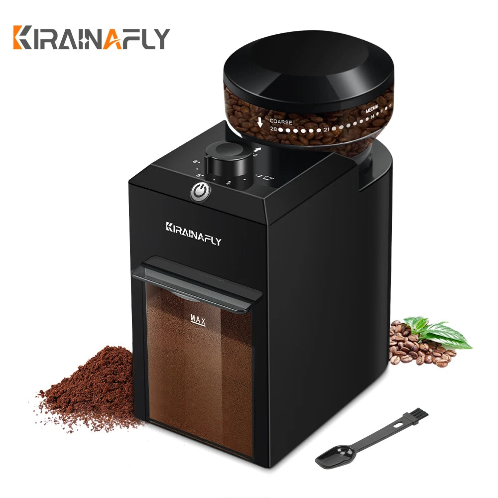 Automatic Burr Mill Coffee Bean Grinder Electric  With 28 Adjustable Gears