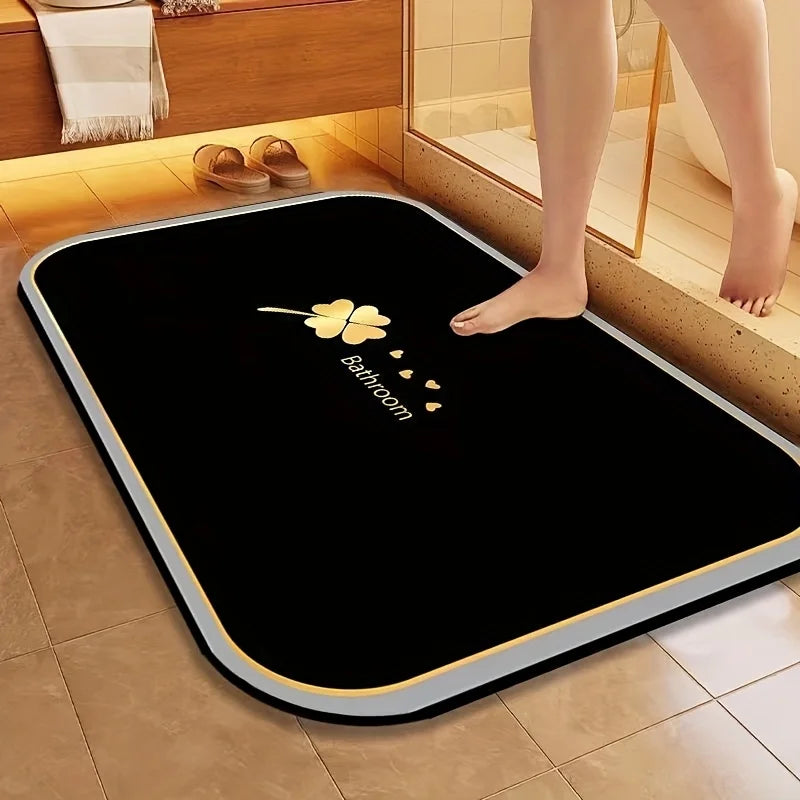 1pc Diatomite Bath Mat Quick Dry Super Absorbent Non-slip Floor Mat