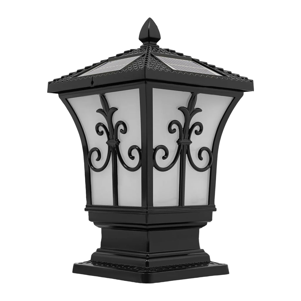 Outdoor Solar Post Light, Pillar Light, Remote Control Garden Light IP44 Water-repellent