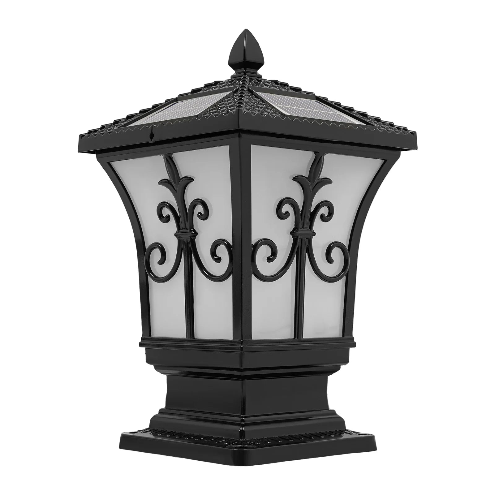Outdoor Solar Post Light, Pillar Light, Remote Control Garden Light IP44 Water-repellent