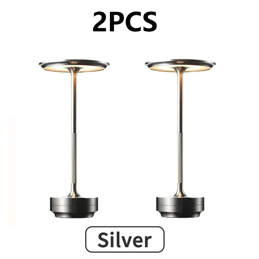 LED Desktop Lamp USB Touch Dimming Metal Recharge Night Light
