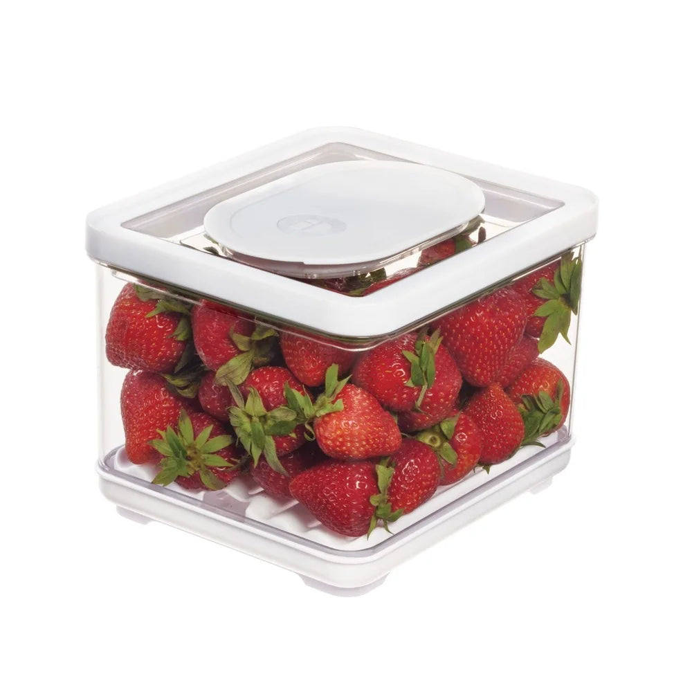 Plastic Produce Storage Bin Airtight Ventilated Container Stackable Dishwasher Safe