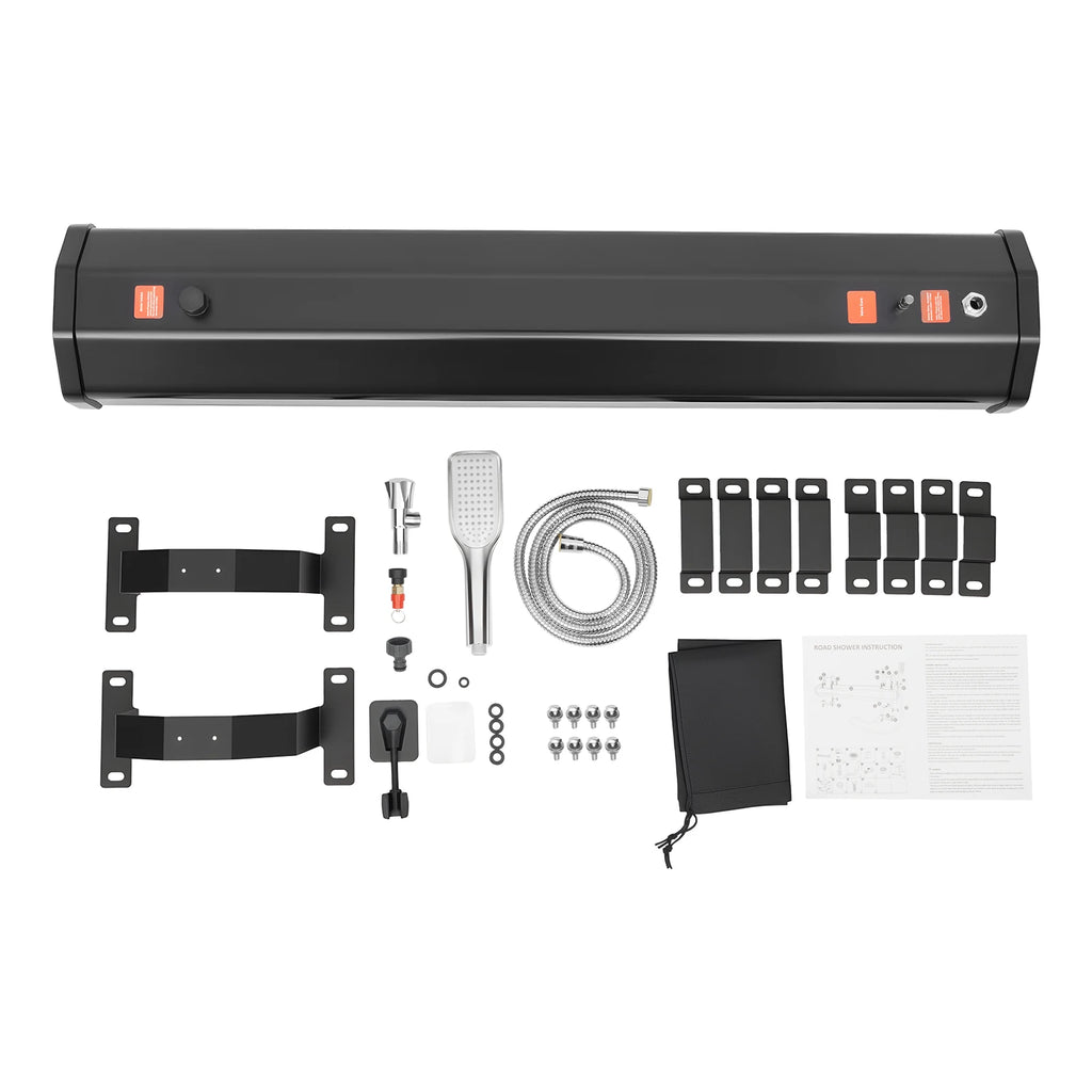 30L Portable Camping, Water Tank Roof Rack Road Shower for Washing