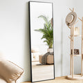 64"x21" Full Body Wall Mirror Standing Hanging or Leaning Wall-Mounted with Stand Aluminum Alloy Frame